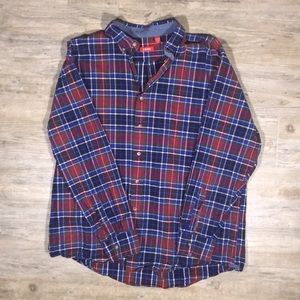Izod Button Down. Red, blue, green checkered.